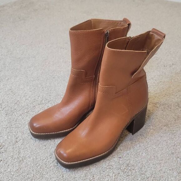 Franco Sarto Women's Leather Brown Boots Size 7.5 - Picture 1 of 8